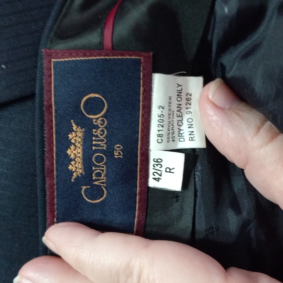 $$ Carlo Lusso 2 Piece mens suit 40/36 - Picture 7 of 8